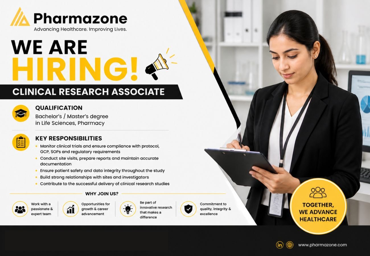 Pharmazones Hiring For Clinical Research Associate