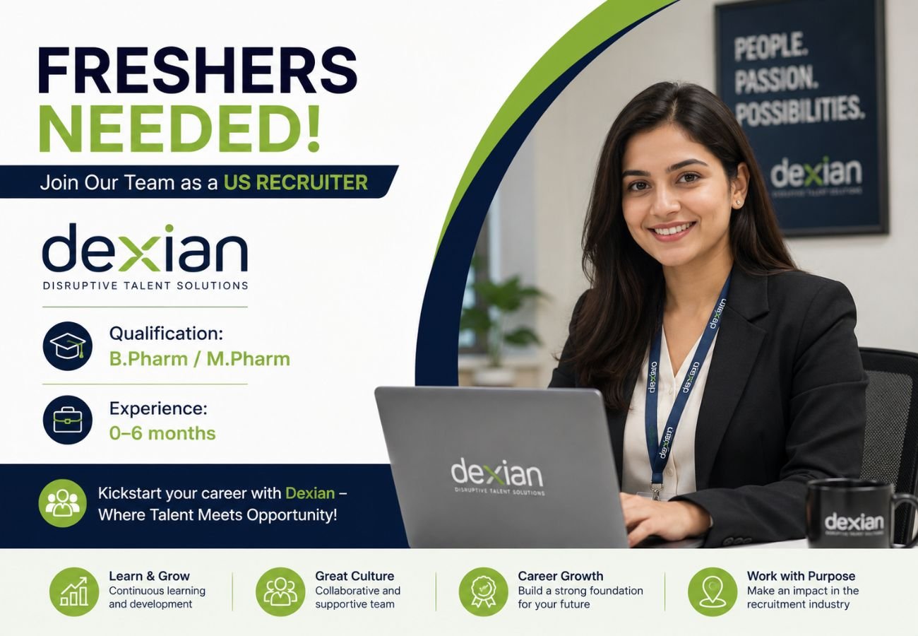 Freshers Needed In US Recruiter At Dexian