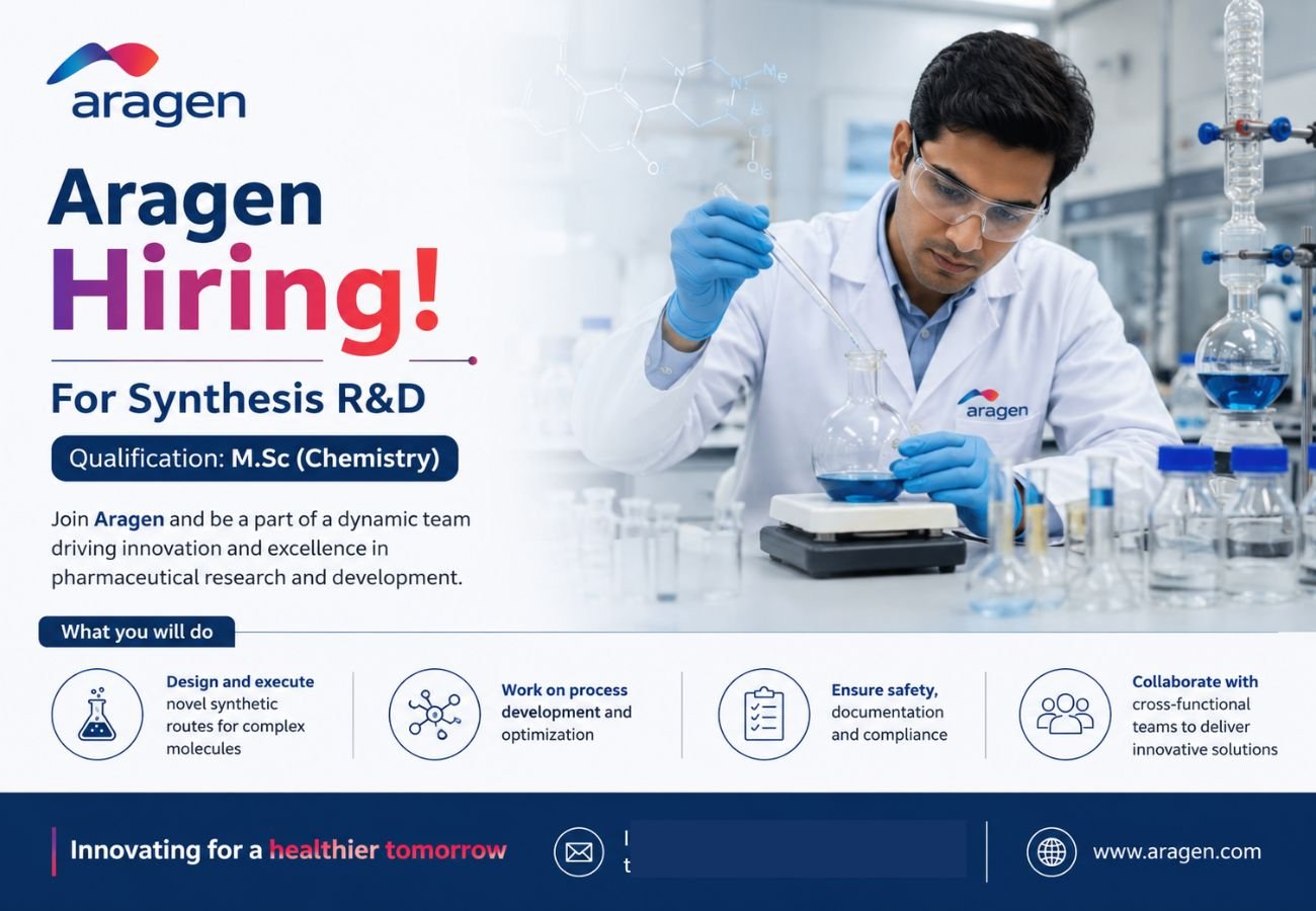 Aragen Hiring For Synthesis R&D