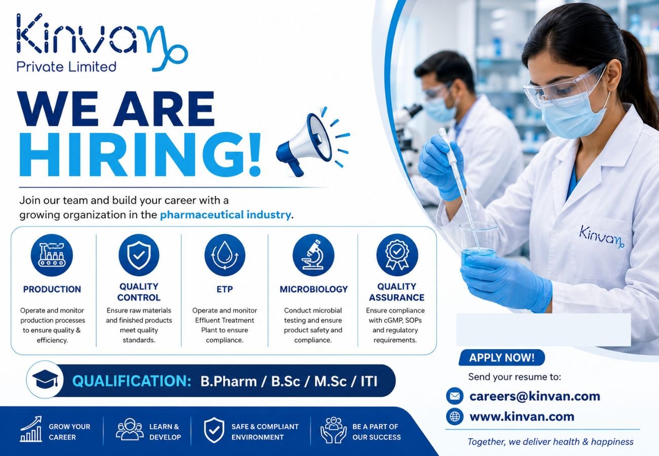 Kinvan Private Limited Hiring For Production / Quality Control / ETP / Microbiology / Quality Assurance