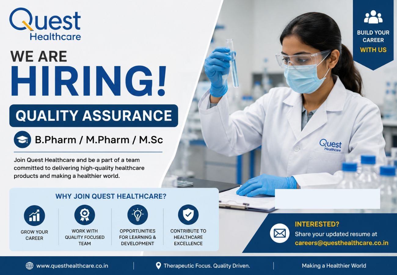 Quest Healthcare Hiring For Quality Assurance