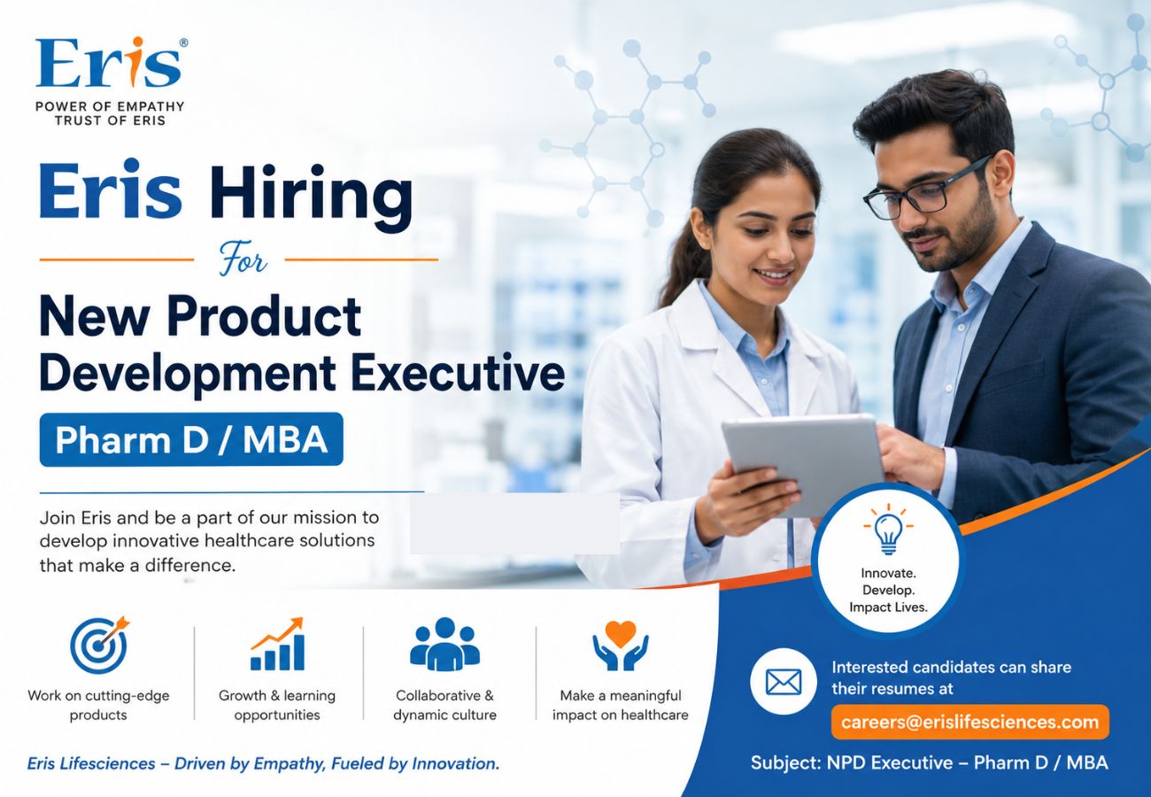 Eris Hiring For New Product Development Executive