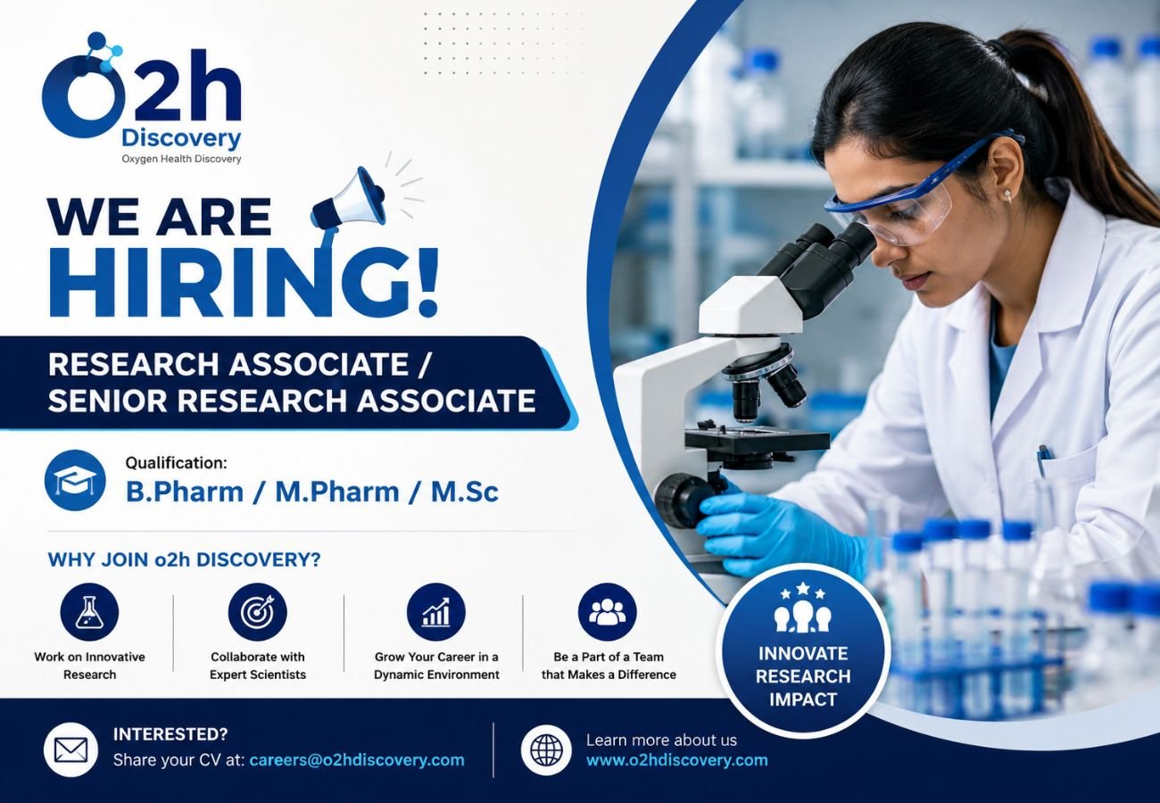 o2h Discovery Hiring For Research Associate / Senior Research Associate