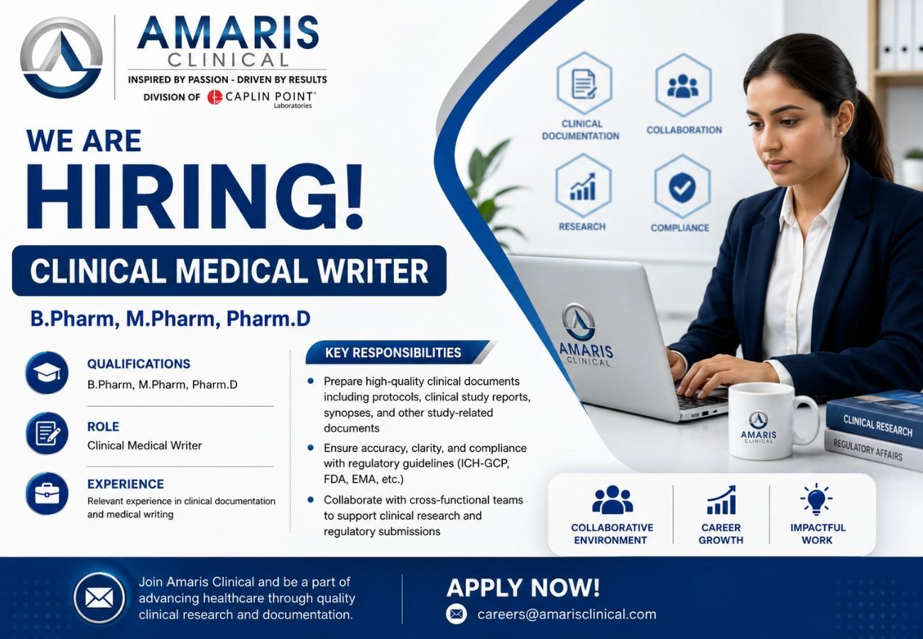 Amaris Clinical Hiring For Clinical Medical Writer