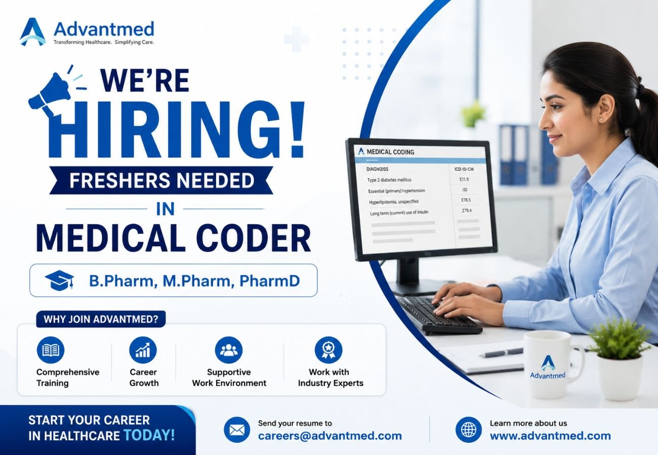 Freshers Needed In Medical Coder At Advantmed