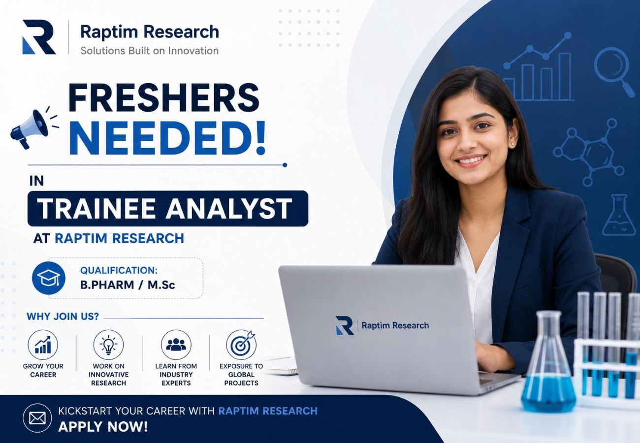 Freshers Needed In Trainee Analyst At Raptim Research