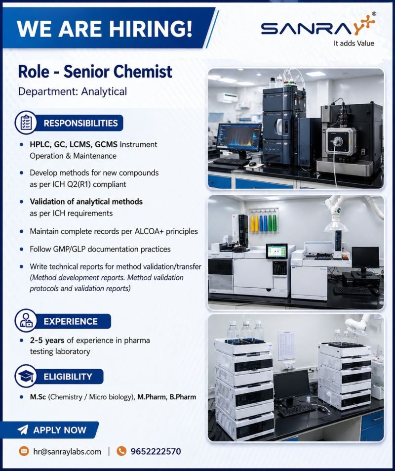 1781690874631 Sanray Labs Hiring For Analytical Department
