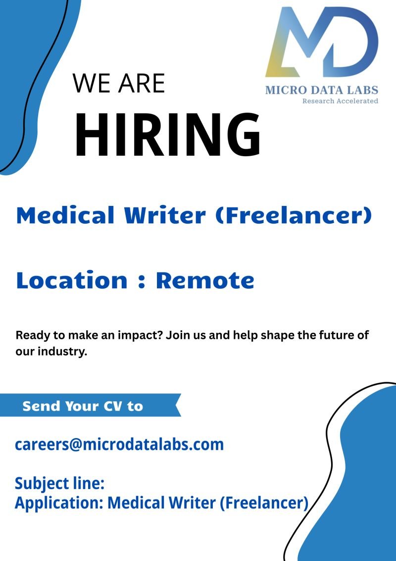 Freshers Needed In Medical Writer At Micro Data Labs