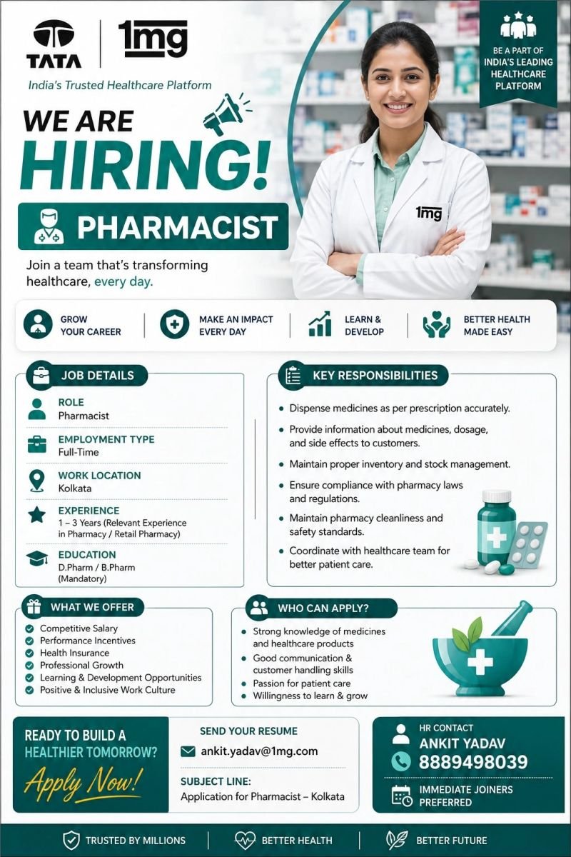 1782183584088 Tata 1mg Hiring For Pharmacist