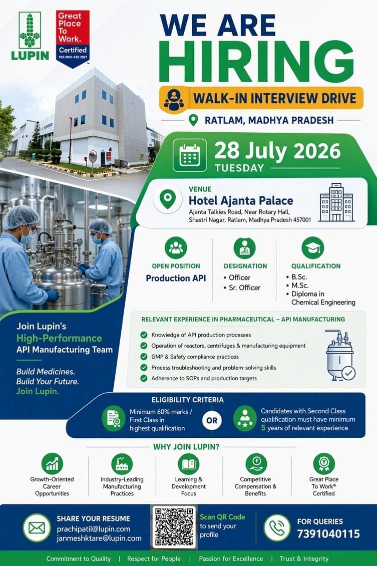 1785058947124 Lupin Limited Hiring For Production