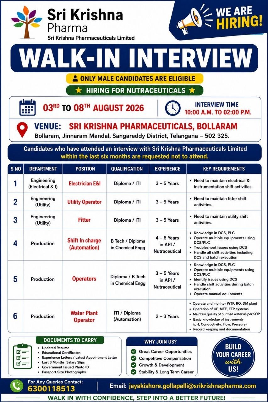 photo_2026-07-31_10-23-31 Sri Krishna Pharmaceuticals Hiring For Production / Quality Control / Engineering
