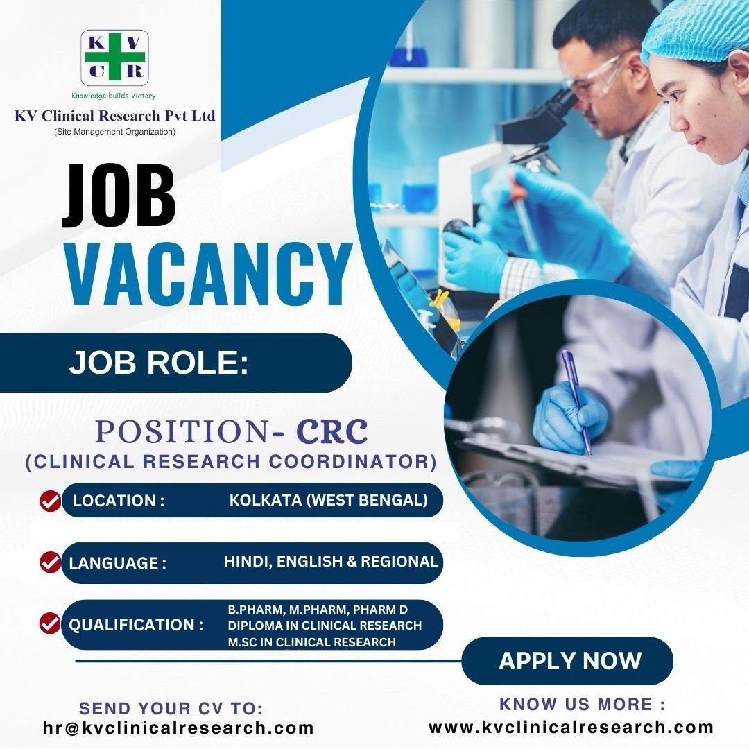 KV Clinical Research Hiring For Clinical Research Coordinator