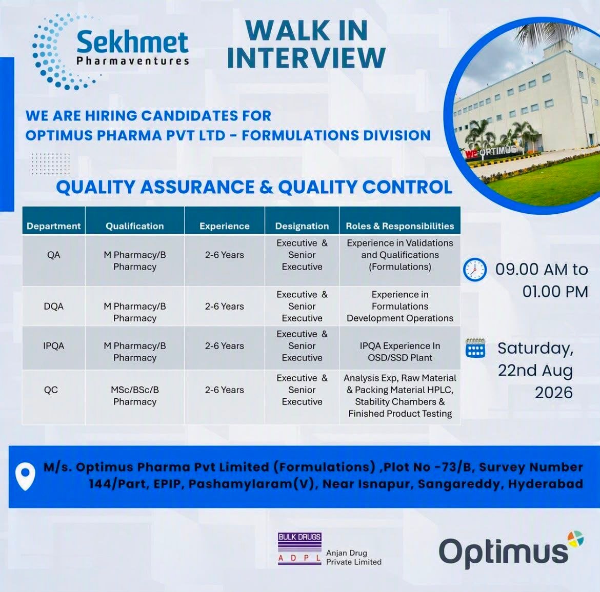 photo_2026-08-17_11-59-39 Sekhmet Pharmaventures Hiring For Development Quality Assurance / IPQA / Quality Control / Quality Assurance