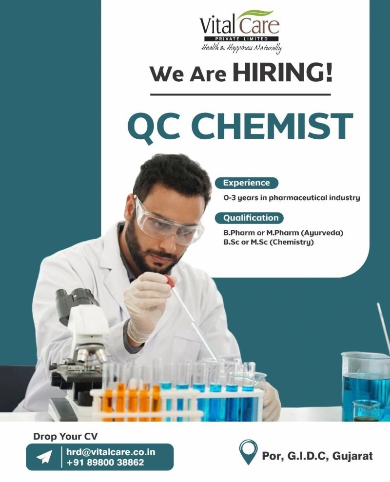 1788948559380 Freshers Needed In QC Chemist At Vital Care Private Limited