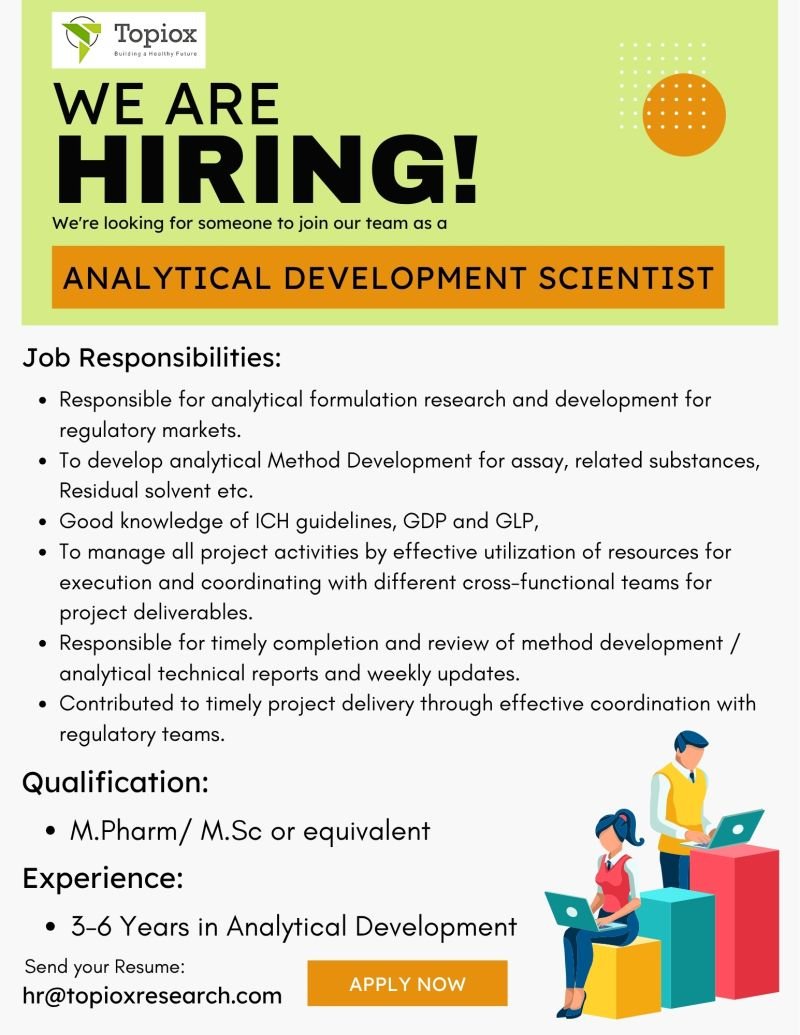 1790161750077 Topiox Research Centre Private Hiring For Analytical Development Scientist