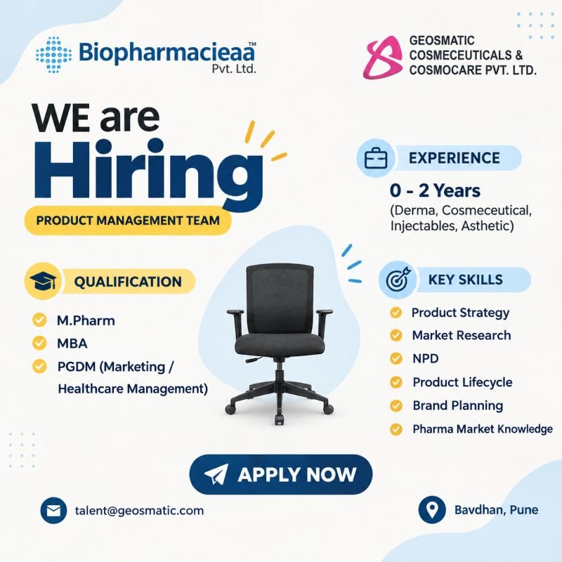 1790865565544 Freshers Needed In Product Management At Geosmatic Cosmeceuticals & Cosmocare Pvt. Ltd | Pune