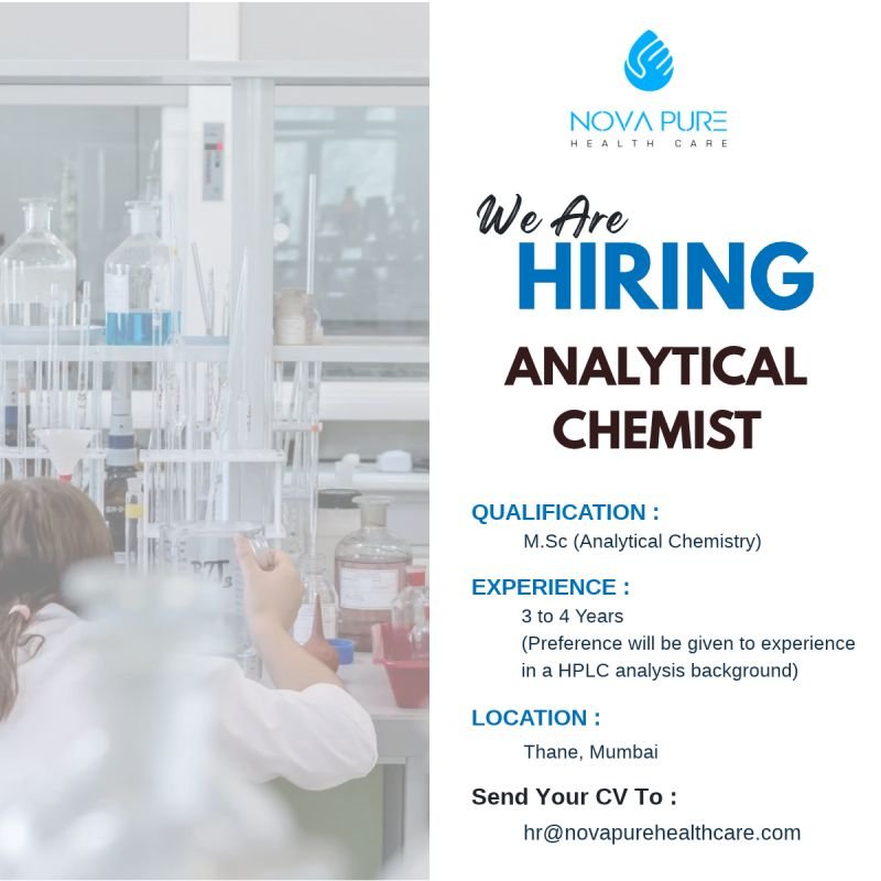 1791012119749 Nova Pure Health Care Hiring For Analytical Chemist | Thane, Mumbai