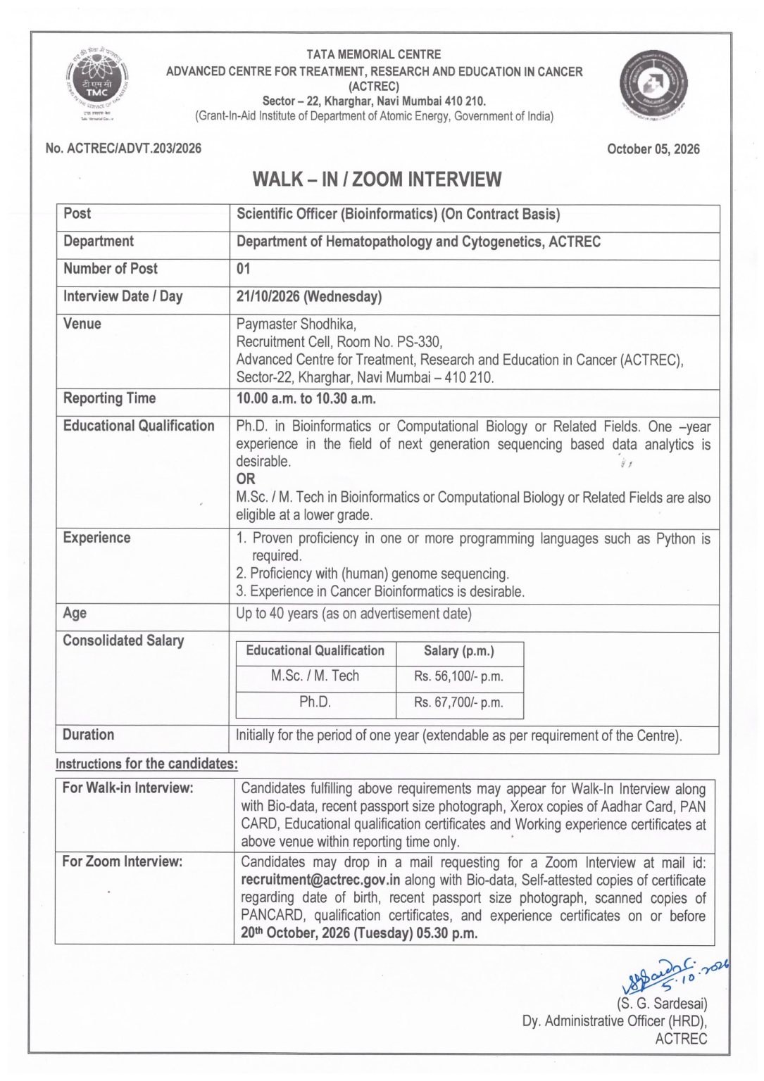 image-414-1085x1536 Tata Memorial Centre Hiring For Scientific Officer